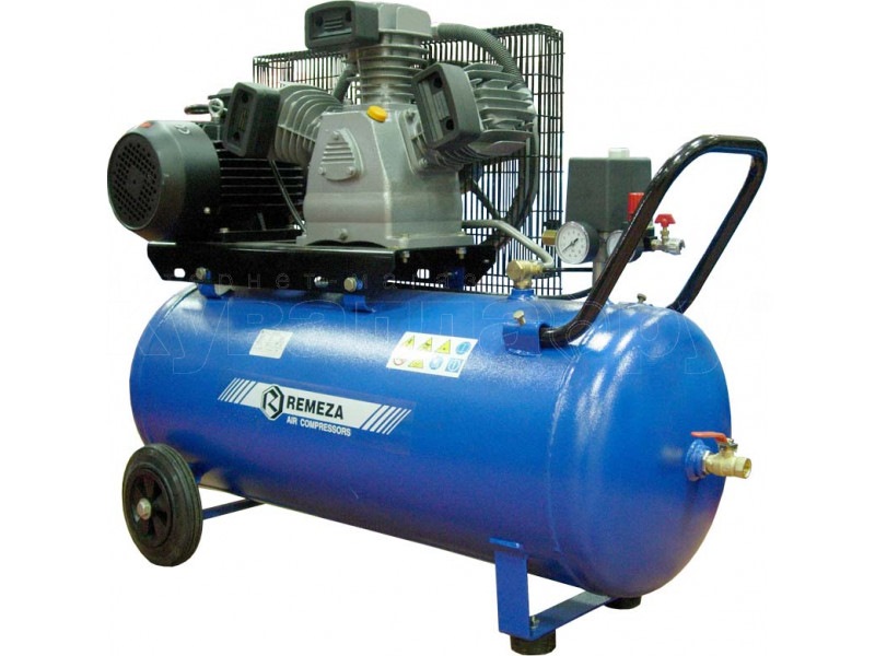 REMEZA Компрессор поршневой СБ 4/С-100LB40, ременной